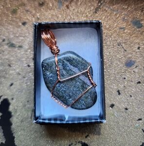 Wire Wrapped Stone Pendant Necklace